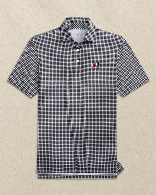 Southern Tide Black UGA DriverDunes Edge Plaid Polo