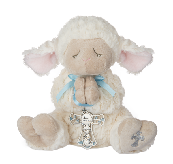 Lamb W/Crib Cross Boy