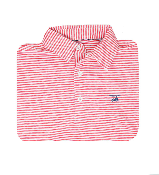 Bald Head Blues Heather Red/White Polo