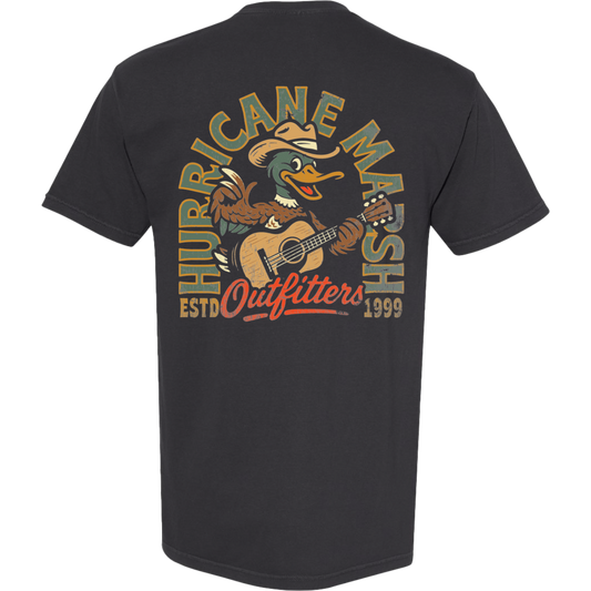 Hurricane Mallard Playing Guitar T-shirt