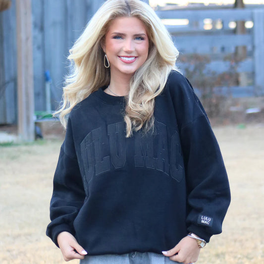 Lulu Mac Black Stitched Sweatshirt