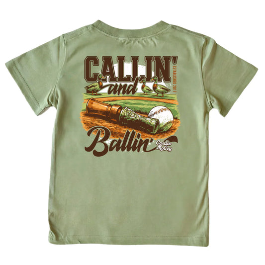 Cardin McCoy Callin and Ballin SS Tee Light Olive