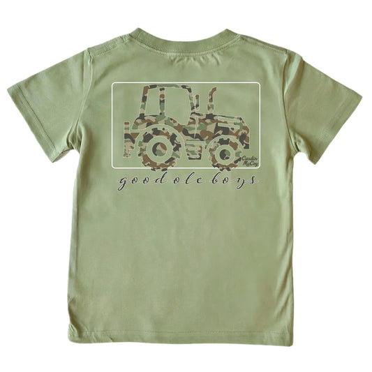 Cardin McCoy Good Ole Boys Tractor Tee Lt Olive