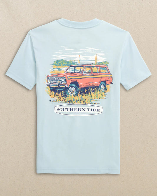 Southern Tide Marsh Wagon Tee in Clear Day