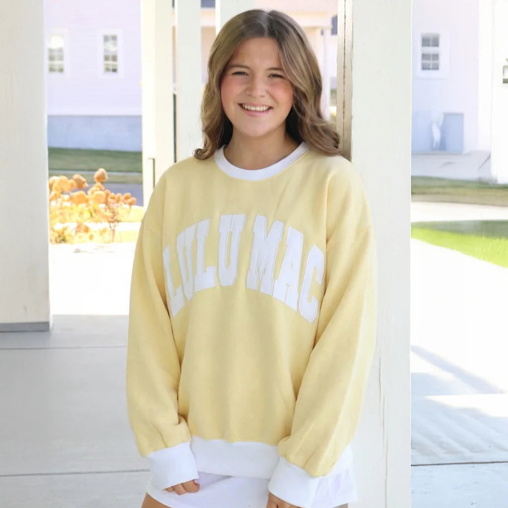 Lulu Mac Butter/White Stitch Sweatshirt