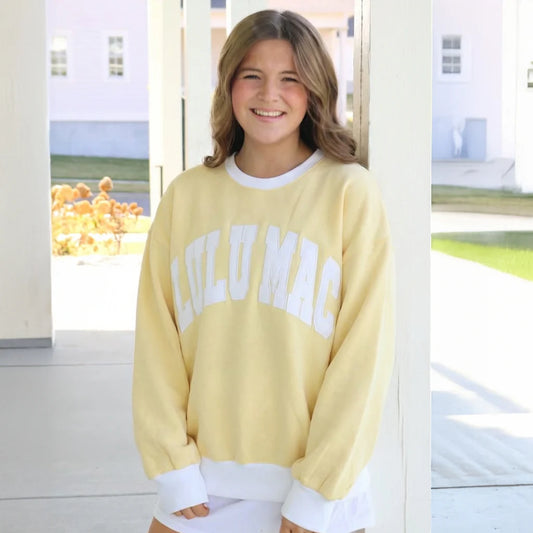 Lulu Mac Butter/White Stitch Sweatshirt