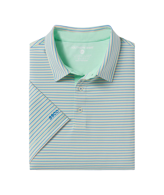 Southern Shirt Co Crestline Stripe Polo Tropical Twist