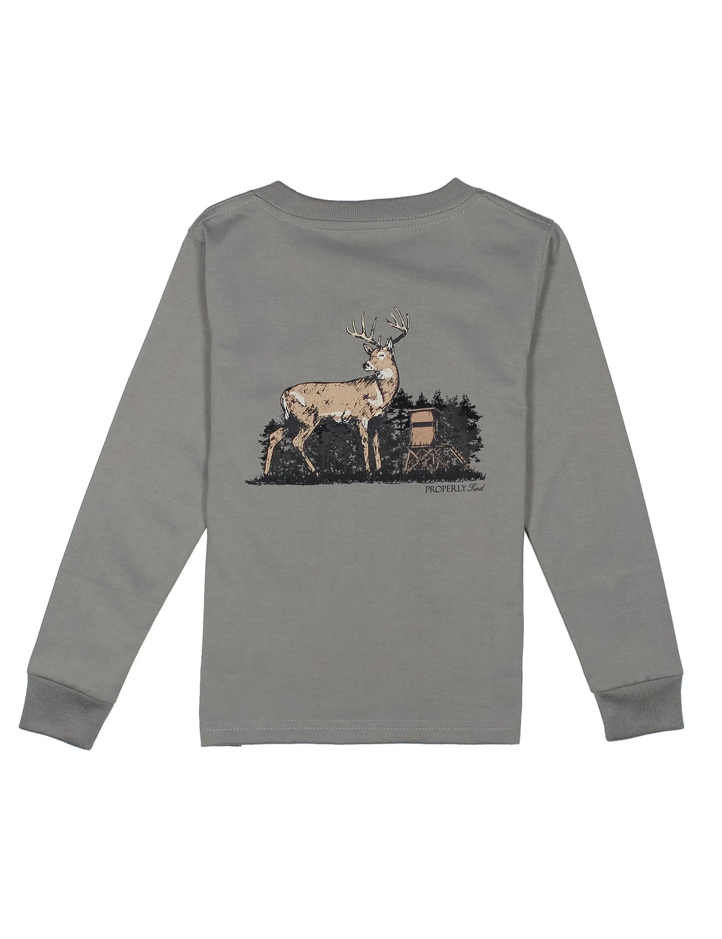 Properly Tied Deer Season LS in Battleship Grey