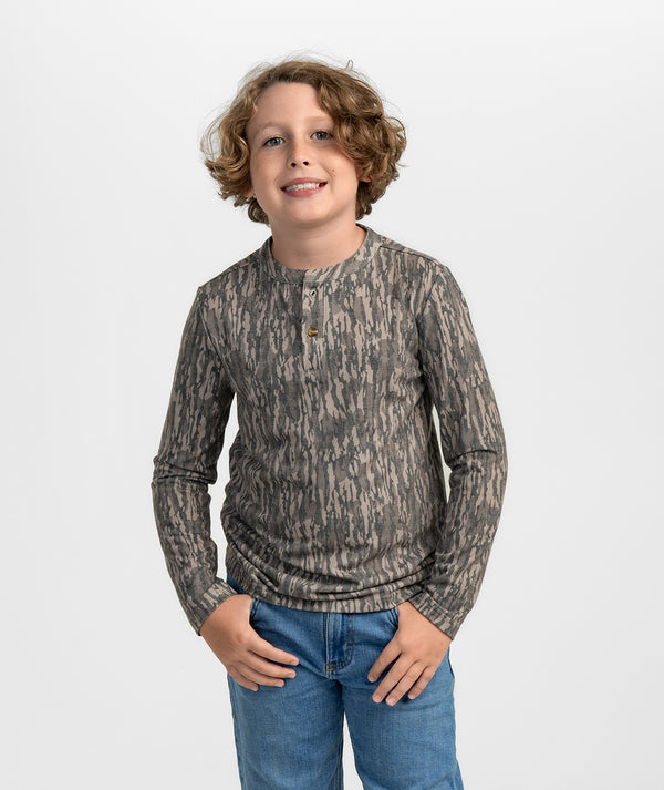 Southern Shirt Boys Max Comfort Henley LS Tree Bark