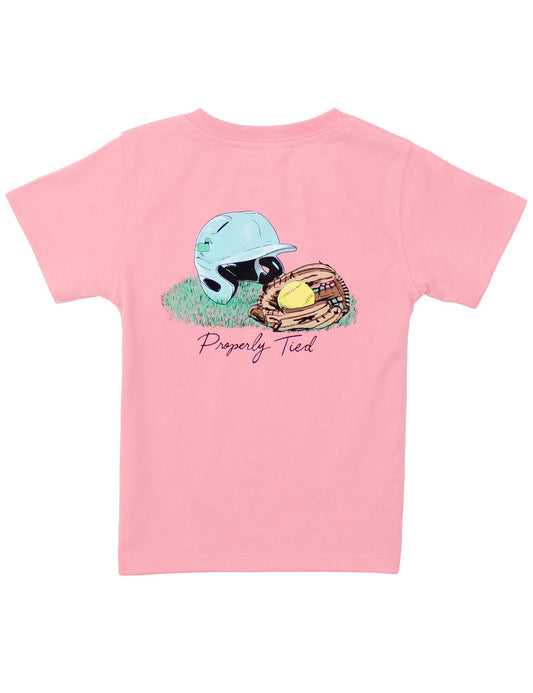 Properly Tied Softball Tee Light Pink