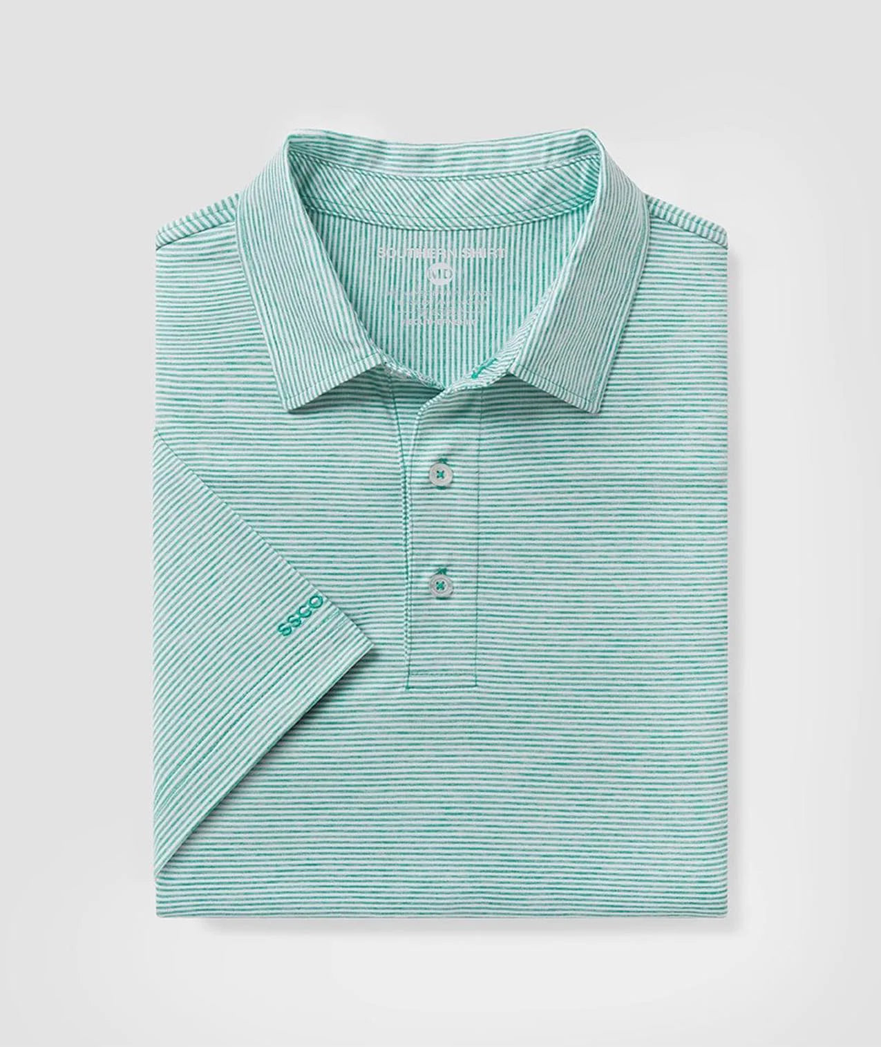 Southern Shirt Co Heather Madison Stripe Polo Fairway