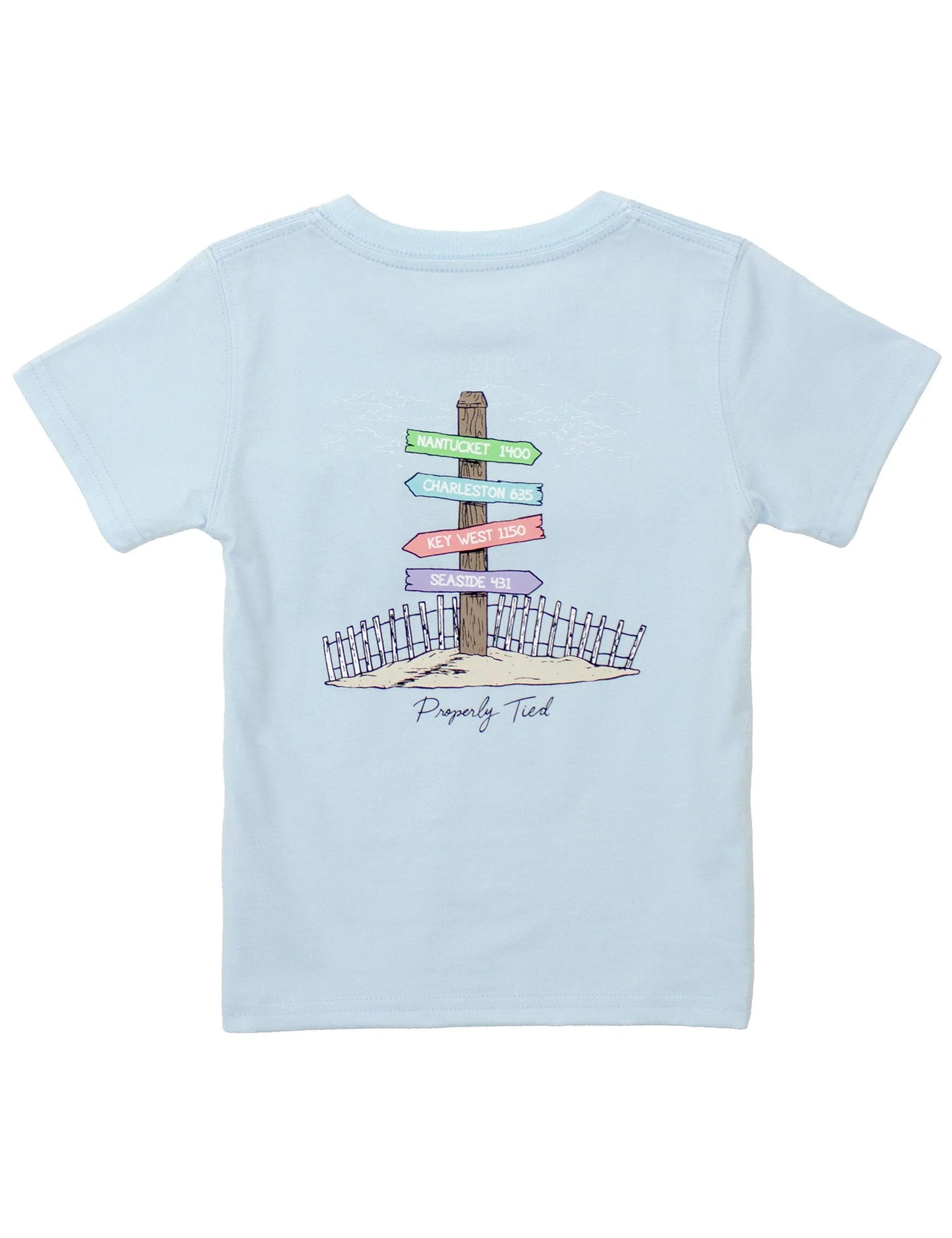 Properly Tied Beach Trip Tee Periwinkle