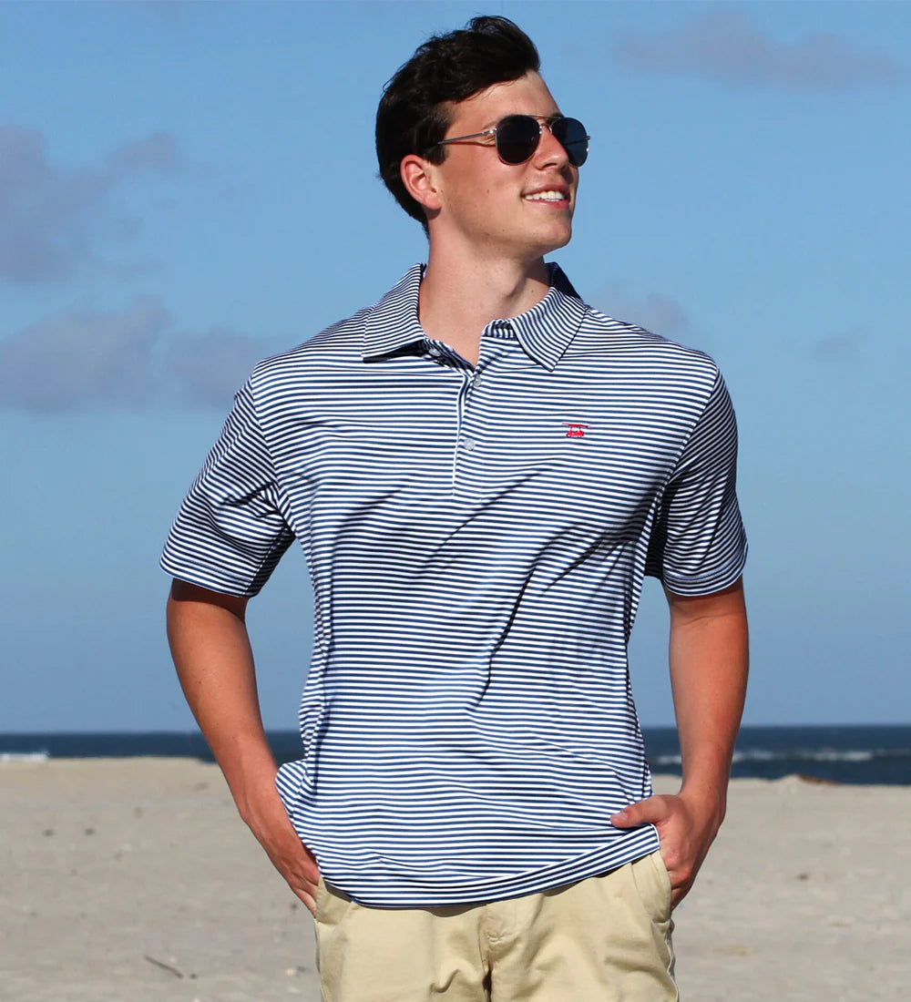 Bald Head Blues Navy/White Albatross Polos