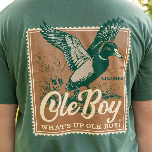 Ole Boy Duck Stamp Tee in Alpine Green