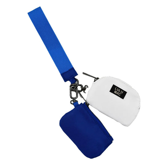 Lulu Mac Royal Blue/White Wristlet