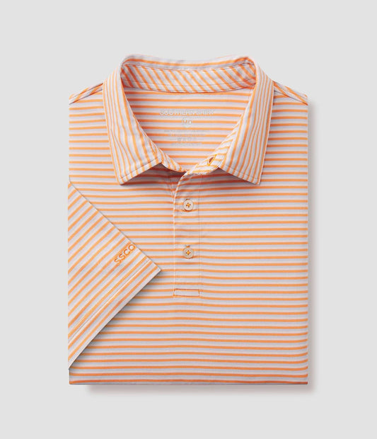 Southern Shirt Co. Bluffton Stripe Polo Cantaloupe