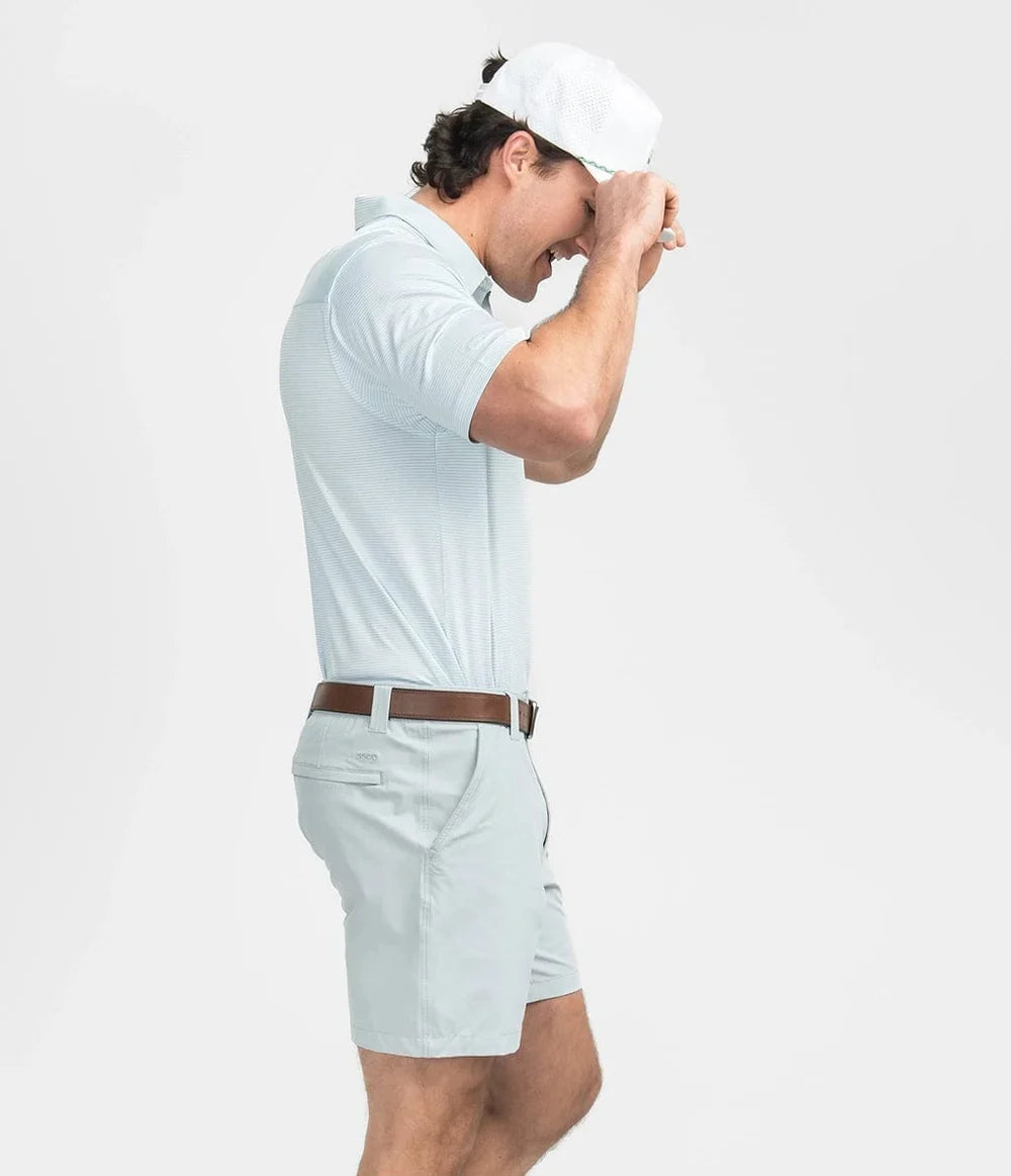 Southern Shirt Heather Madison Stripe Polo Chalky Mint