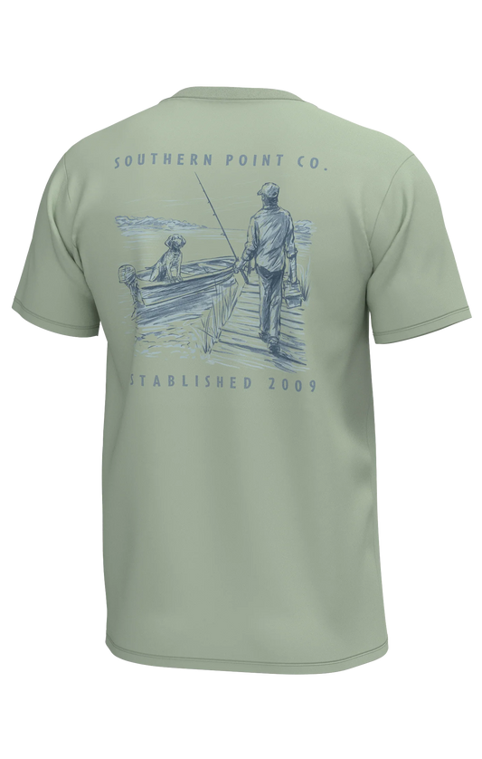 Southern Point Docked Boat Youth T-shirt