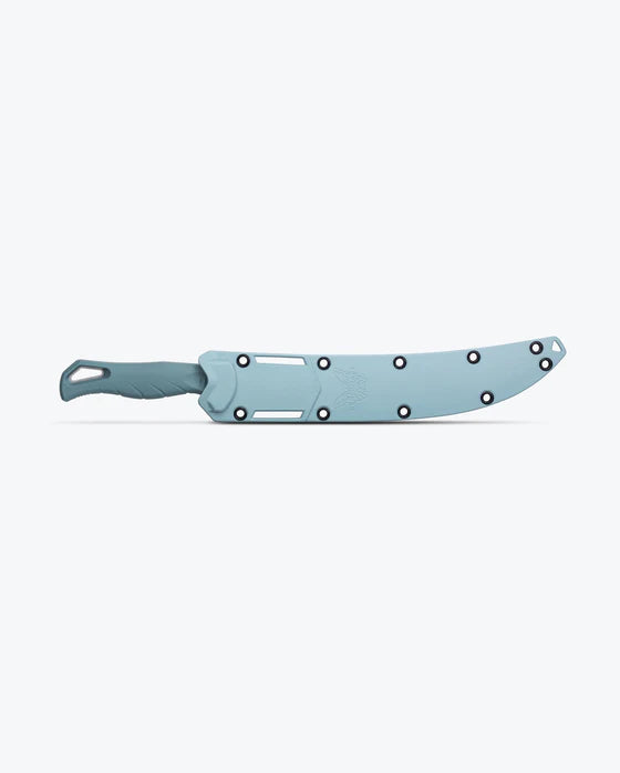 Benchmade Fishcrafter Blue Santoprene 9" Trailing Point knife