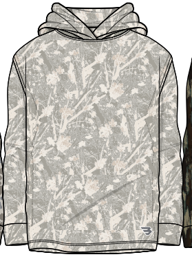 Burlebo Drifter Camo Youth Performance Hoodie