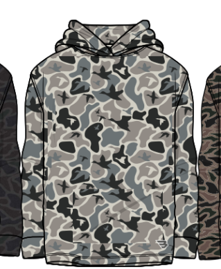Burlebo Performance Mallard Mayhem Camo Youth Hoodie