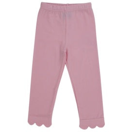 Bailey Boys Pink Knit Scalloped Leggings