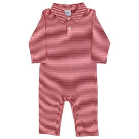 Bailey Boys Red Stripe Knit Play Suit