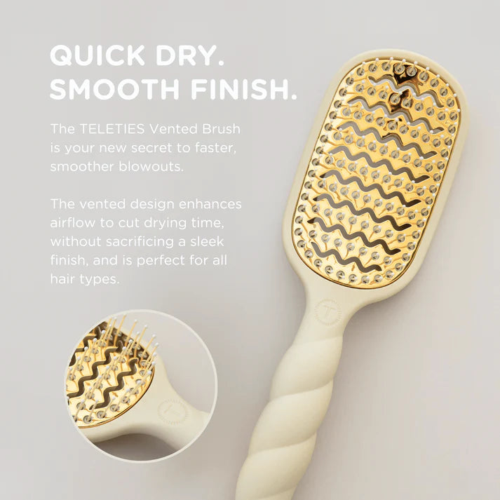 Teletie Vented Hair Brush - Tan