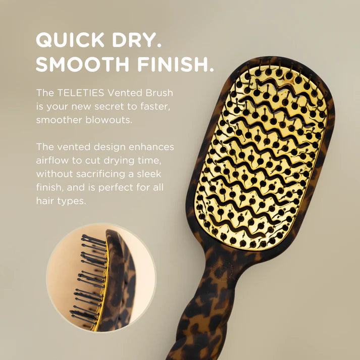 Teletie Vented Hair Brush - Tortoise