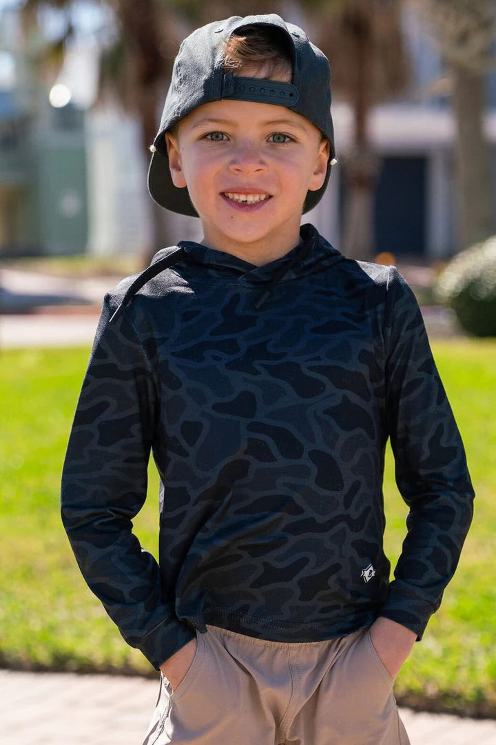 Burlebo Youth Black Camo Hoodie